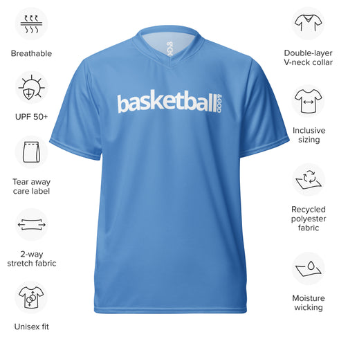 Basketball &God Sky Recycled Unisex Sports Jersey T-Shirt